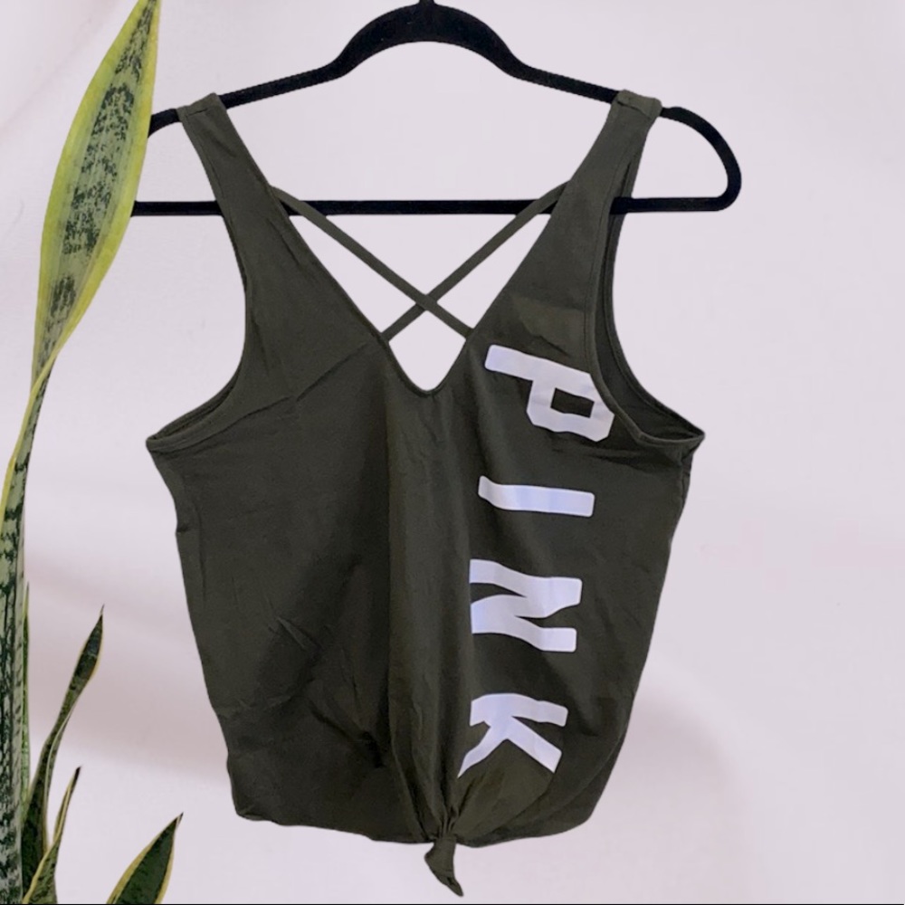 🏷 | (VS PINK) TIE FRONT TANK TOP
